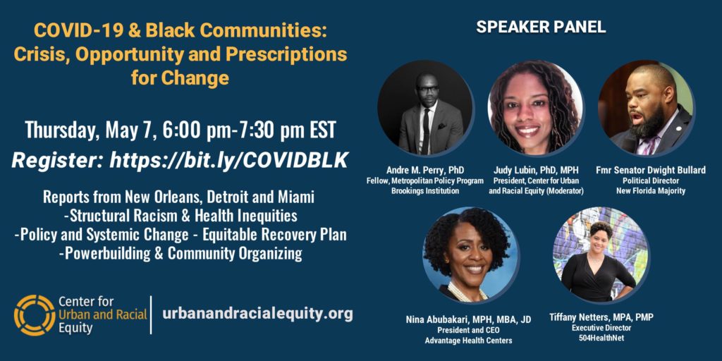 COVID-19 & Black Communities: Crisis, Opportunity, and Prescriptions for Change Webinar